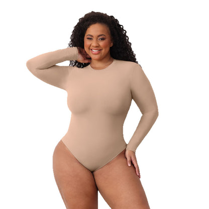 Long Sleeve Jumpsuit Double Layer High Elastic Shapewear Tight Bodysuit