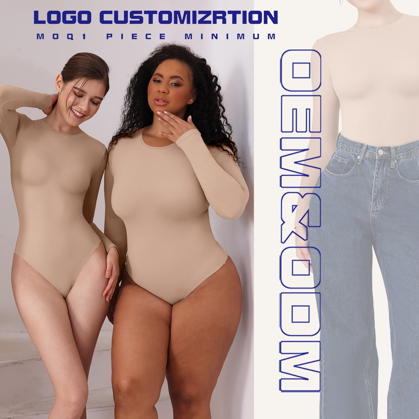 Long Sleeve Jumpsuit Double Layer High Elastic Shapewear Tight Bodysuit