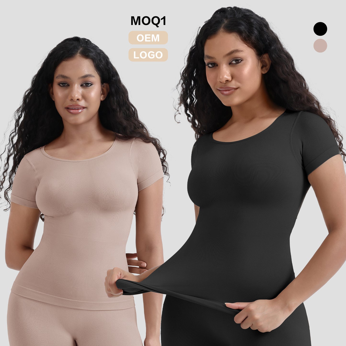 Corset Seamless Waist Shaping Short Sleeve Shapewear T-Shirt