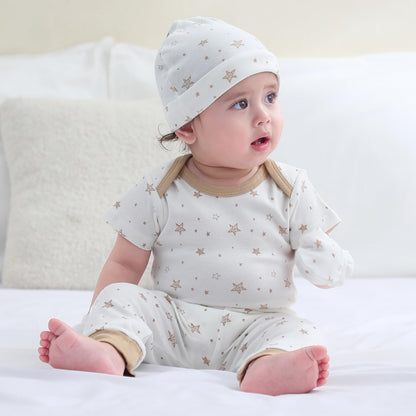 Ruliby Baby Bodysuit and Pant Set 10-pcs Cotton Soft Newborn Clothes Outfit