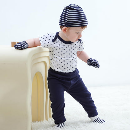 Ruliby Baby Bodysuit and Pant Set 10-pcs Cotton Soft Newborn Clothes Outfit