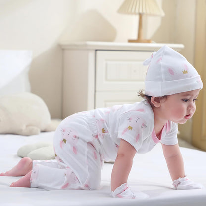Ruliby Baby Bodysuit and Pant Set 10-pcs Cotton Soft Newborn Clothes Outfit