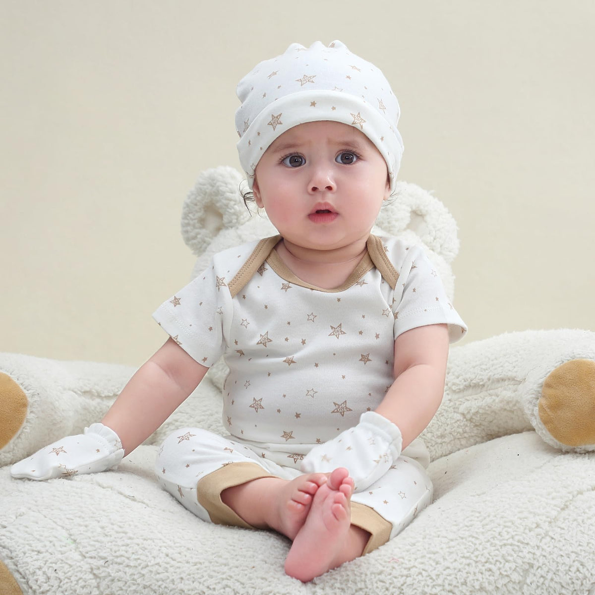 Ruliby Baby Bodysuit and Pant Set 10-pcs Cotton Soft Newborn Clothes Outfit