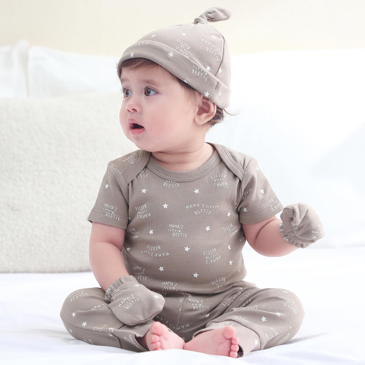 Ruliby Baby Bodysuit and Pant Set 10-pcs Cotton Soft Newborn Clothes Outfit