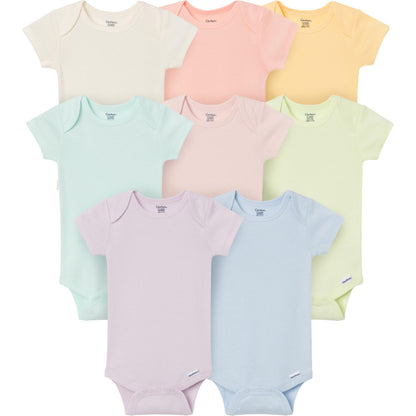 Gerber Baby Boys and Girls' 8-pack Short Sleeve Onesies Bodysuits
