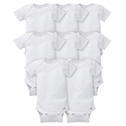 Gerber Baby Boys and Girls' 8-pack Short Sleeve Onesies Bodysuits