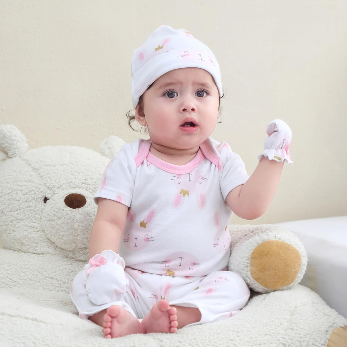 Ruliby Baby Bodysuit and Pant Set 10-pcs Cotton Soft Newborn Clothes Outfit